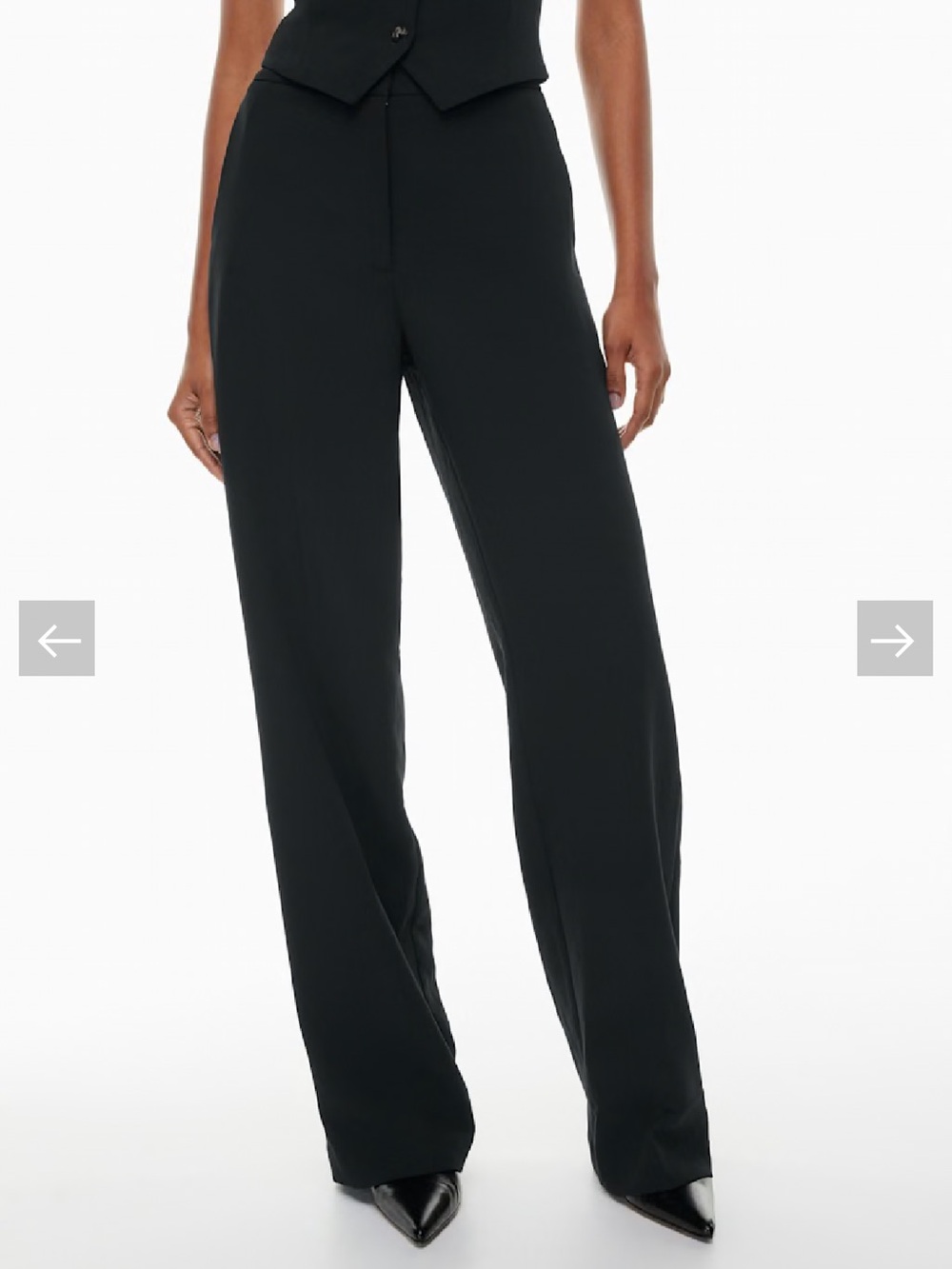 Aritzia Black Wide-Leg Dress Pants
